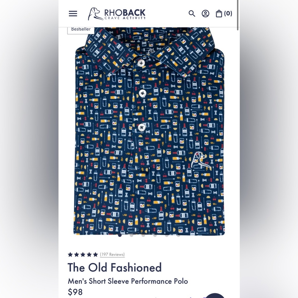 Size M - Rhoback - Performance Polo - never worn